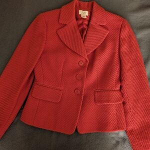 Ann Taylor Loft Melon Textured Wool Jacket